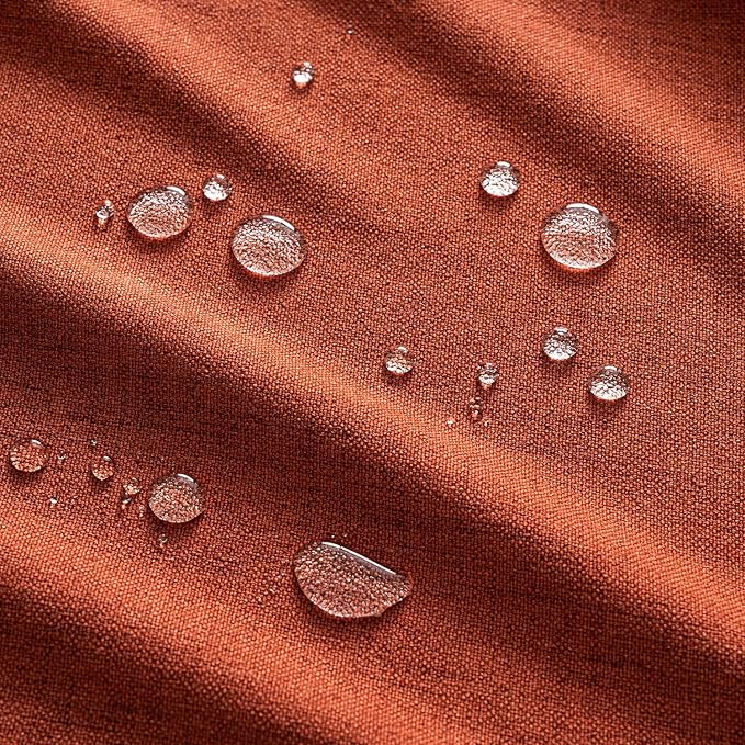 MIULEE Burnt Orange Linen Polyester Tablecloth Fall Thanksgiving 52x70 Inch Rectangle Table Cloth Waterproof,Stain Resistant & Wrinkle Resistant for Dining Party Wedding