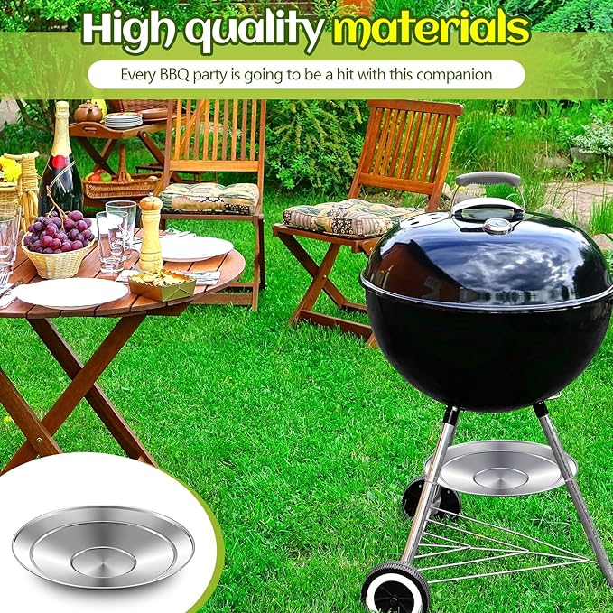 1 Pcs 13-1/2" Diameter Ash Catcher Pan Ash Pan for Charcoal Grill Compatible with Weber for Grill Replacement Parts