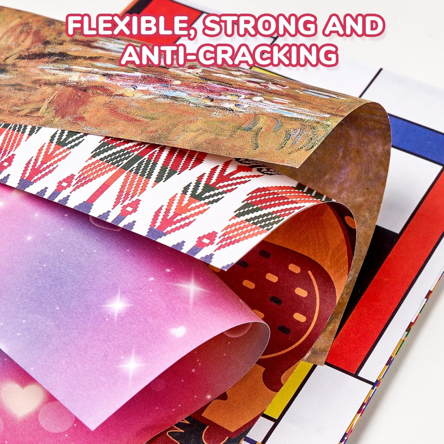 Ethnic Patterns Origami Paper - 50 Sheets 6x6 Inches - Double-Sided Traditional Cultural Art Colored Folding Paper for Adults, Artists & Kids - Ideal for Scrapbooking, Card Making and DIY Crafts