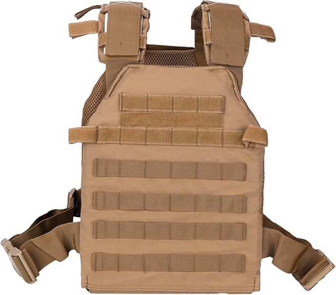 Greencity Weight Vest Adjustable Strength and Endurance Training, Tactical Vest Quick Release with Molle System, Fitness Workouts, Running