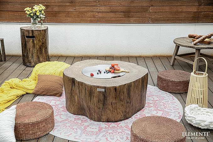 All Fire Table Pit Wind Screens and Stainless Steel Buner Lid from ELEMENTI | ELEMENTI Plus and MODENO (Burner Lid, Round 20.3" SS Lid - 120DS)