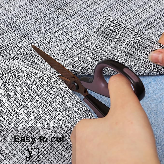 Myir JUN Table Runner, Vinyl Table Runner Indoor 72 Inch Long Arbitrarily Cropped Runner for Table Heatproof for Home Party (B-Gray, 12 x 72 inch)