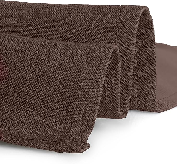 Gee Di Moda Rectangle Tablecloth - 90 x 156 Inch Chocolate Table Cloth for 8 Foot Tables with Floor-Length Drop - Heavy Duty Washable Fabric for Holiday Party, Dinner, Weddings & Baby Shower