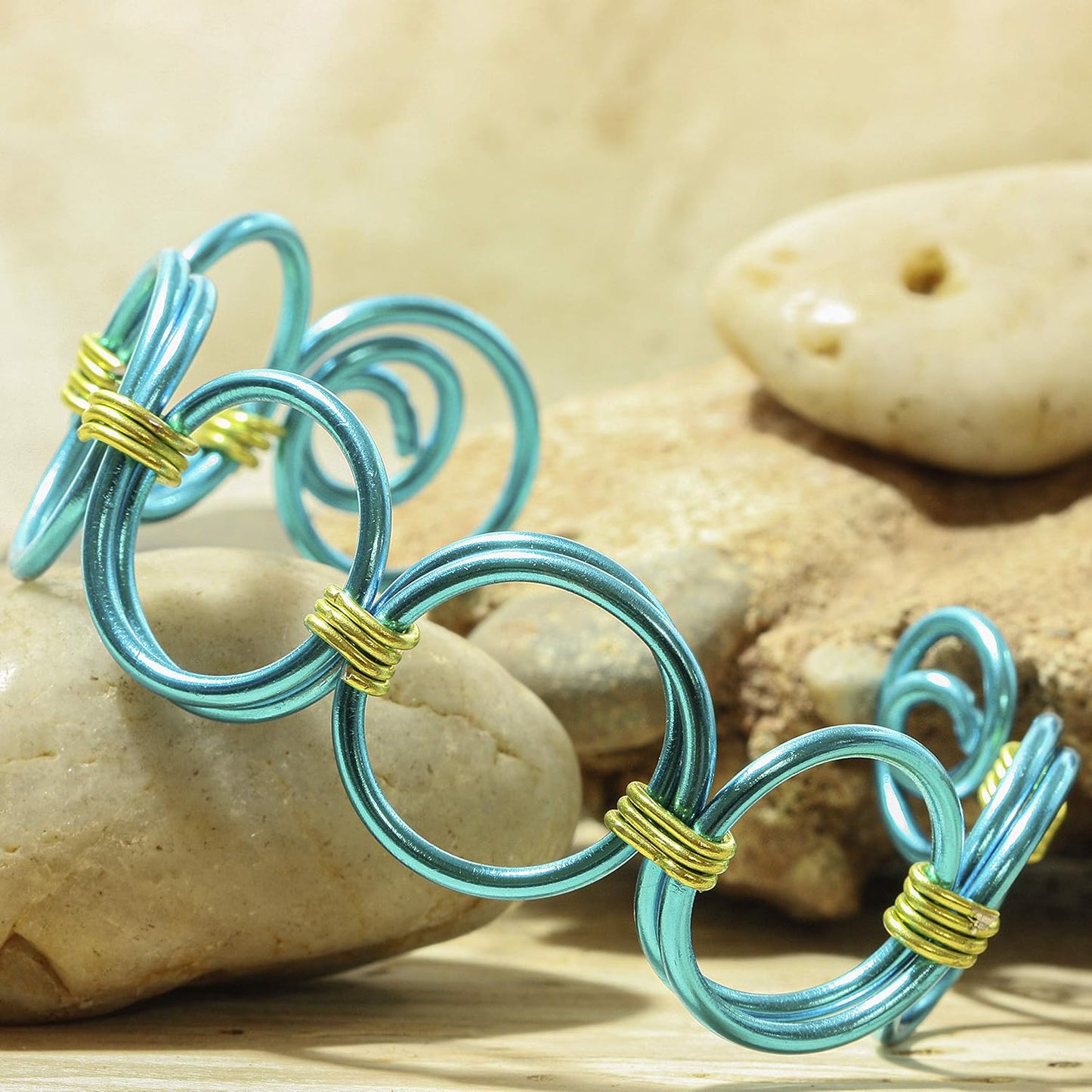 The Beadsmith Anodized Aluminum Wire – 12 Gauge – 39 feet – Turquoise Color – Bendable Craft Wire Used to Jewelry Making, Wire Wrapping, Sculpting, Floral, Modeling and Other DIY Arts & Crafts