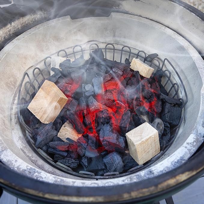 MARSHALLTOWN Arkansas Championship Hickory Chunks, 10 Pound Box of Genuine American Hickory Smoker Chunks, HCKCHNK10