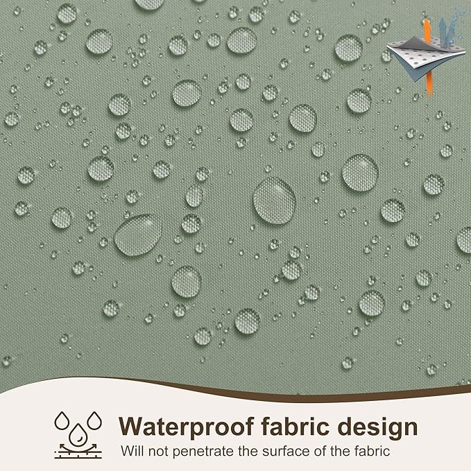 Outdoor Patio Curtains Waterproof 6 Panels 54x95 Inch- Protect Privacy & Weatherproof Rod PocketBalcony Outdoor Curtains for Apartments,Porch, Gazebo, Pergola, Sliding Glass Door, Sage Green