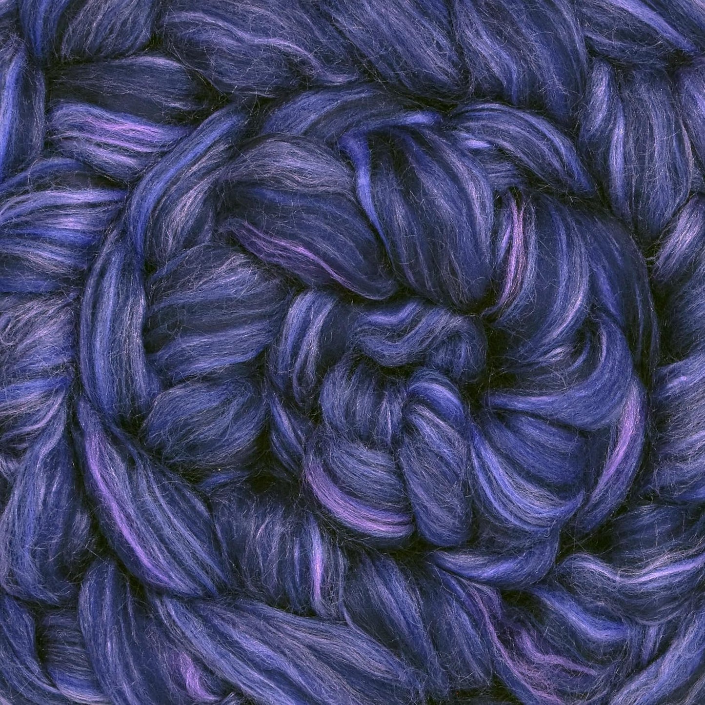 Merino Silk Luxe Tonal Designer Blend. Superfine Merino, Mulberry Silk, Tussah Silk. Top Roving for Spinning or Felting. Twilight Orchid 1oz