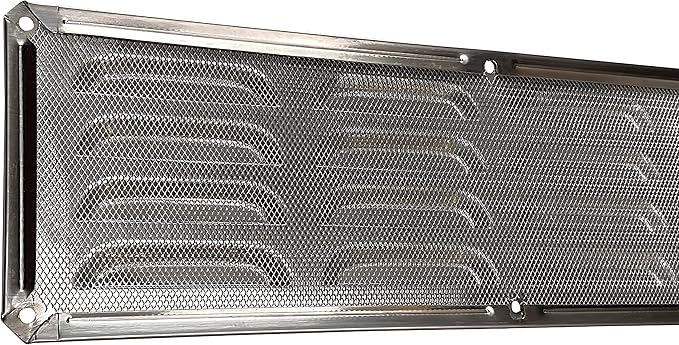 Stainless Steel BBQ Grill Air Vent with Screen - Outdoor Kitchen - Fire Pit or Smoker Shed Venting Cover 15" by 4-1/2"