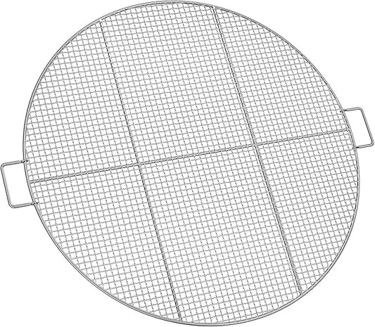 Stanbroil Fire Pit Cooking Grill Grate with 3 Support Bars - Outdoor Round BBQ Campfire Grill Grid - Camping Cookware - Stainless Steel, 30 Inch