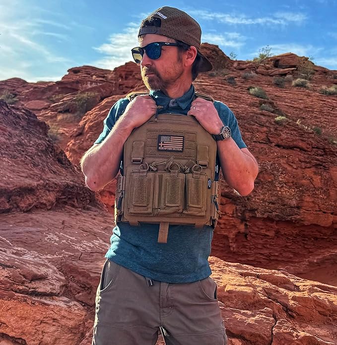 Redemption Crusader 2.0 Molle Quick Release Buckles Airsoft Vest With Adjustable Size Sides And Triple Pouch