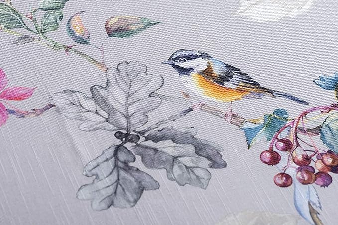 Maison d' Hermine Table Cloth Rectangle Table 100% Cotton 60 x 120 Inches Fall Tablecloth Reusable Everyday Use for Thanksgiving Christmas Decorations Dining Farmhouse Party (Equinoxe - Grey)