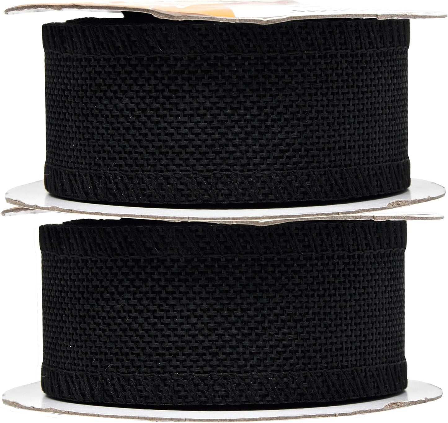 Mandala Crafts Black Burlap Ribbon 1.5 Inches Wide Jute Ribbons for Crafts - 20 Yds Roll Rustic Burlap Wrap Trim Ribbons for Wreaths Bows Wedding Party Decoration