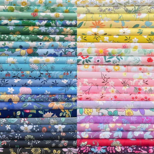 HANPATQUI 200PCS 4 x 4 inch Floral 100% Cotton Fat Quarters Fabric for Sewing and Quilting Bundles Precut Fabric Square for DIY Craft Patchwork