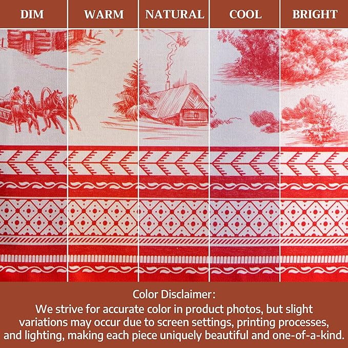 Maison d' Hermine Table Cloth Square Table 100% Cotton 54 x 54 Inches Fall Tablecloth Reusable Everyday Use for Thanksgiving Christmas Decorations Dining Farmhouse Party (Winter Jouy)