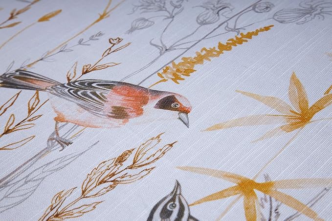 Maison d' Hermine Table Cloth Rectangle Table 100% Cotton 54 x 72 Inches Tablecloth Reusable for Dining Room, Farmhouse, Home, Party, Festive & Wedding Spring Summer - Meadow Florals - Beige