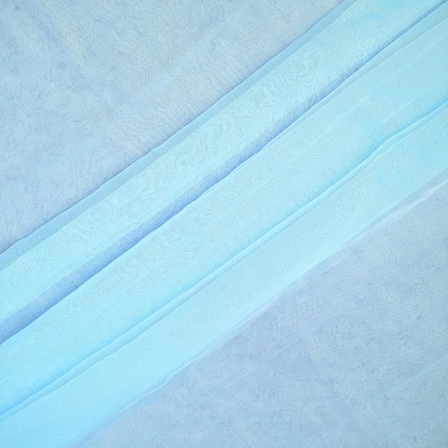 Organza Fabric 5 Yard Bridal Solid Sheer Organza Fabric Bolt for Wedding Dress, Fashion, Crafts, Decorations Silky Shiny Organza 44" - (5 Yard, Sky Blue)