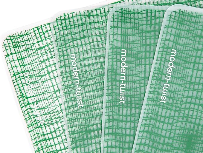 modern-twist 14 x 16 Silicone Placemat, BPA, PVC-Free Table Mat, Dishwasher Safe, Linen Print in Pine, Pack of 1