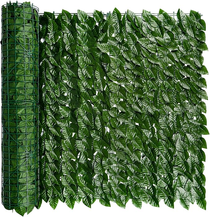 iCover Artificial Ivy Privacy Screen for Fence, 59x157in Strengthened Joint Prevent Leaves Falling Off, Faux Hedge Panels Greenery Vines, Decorative Fences for Outdoor, Garden