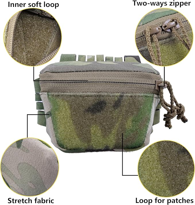 Tactical NVG Battery Pouch Helmet Mounted, Counter Weight Pouch GP Balance Retention for Fast MK1 PJ Airsoft Helmet