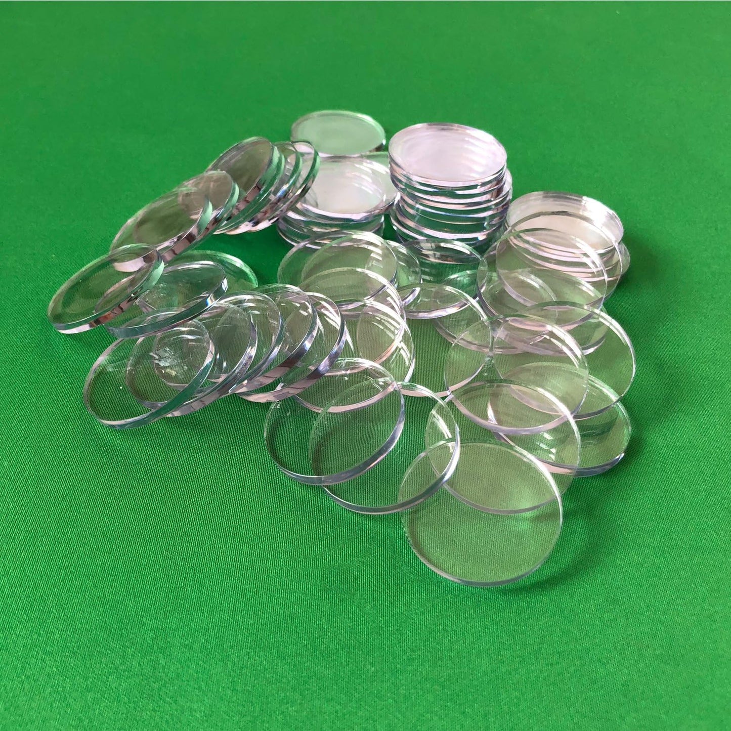 Yuanhe Clear Acrylic Poker Chip Spacers,50pcs/100pcs/200pcs