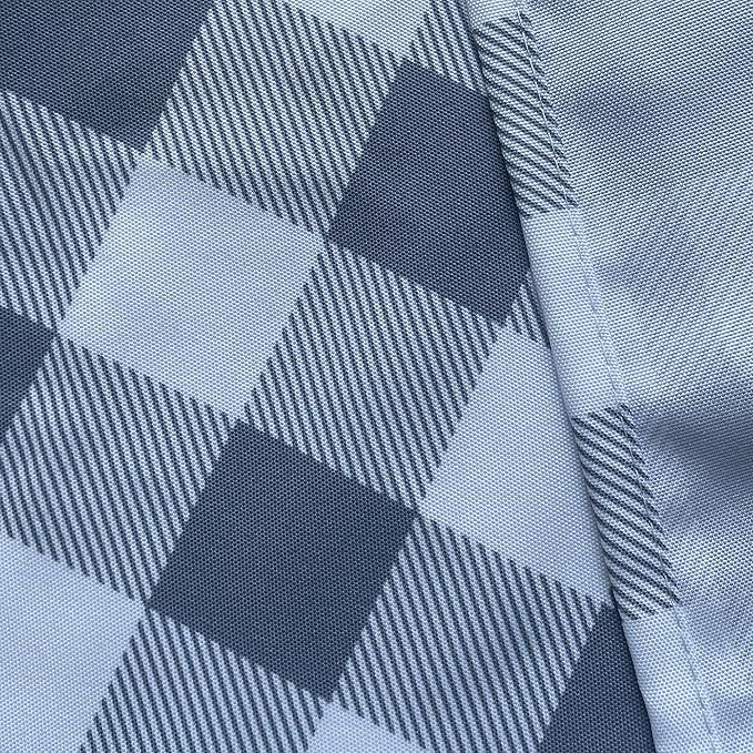 Classic Gingham Tablecloth Fabric - Oblong 58x120 Water Resistant Chequered Pattern Table Cloth for Indoor/Outdoor Use - Tabletop Cover for Birthday, Picnics, Gardens, and Parties