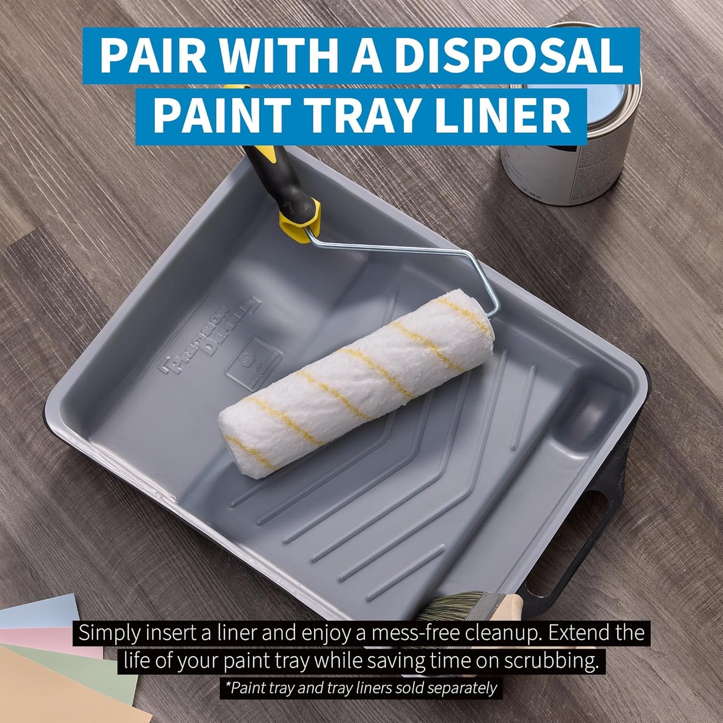Precision Defined Paint Trays, Paint Roller Trays Liner, Plastic Paint Pan for Roller Brushes, Painting Tray for Painting with Deep Paint Pocket (Paint Tray Liner (10-Pack), 11-inch)