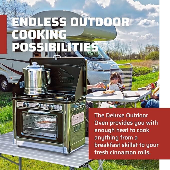 Camp Chef Outdoor Camp Oven, Black/Silver, 31" H x 24" W x 18" L