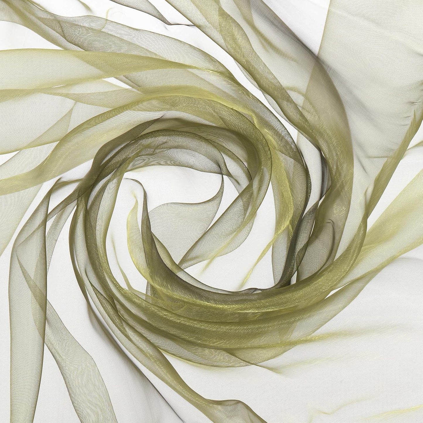 MECCANIXITY Iridescent Sheer Organza Fabric, 10 Yards x 59 Inches Solid Holographic Shiny Fabric Organza Cloth for Wedding, Curtains, Costume, Photo Background, Gradient Black Yellow