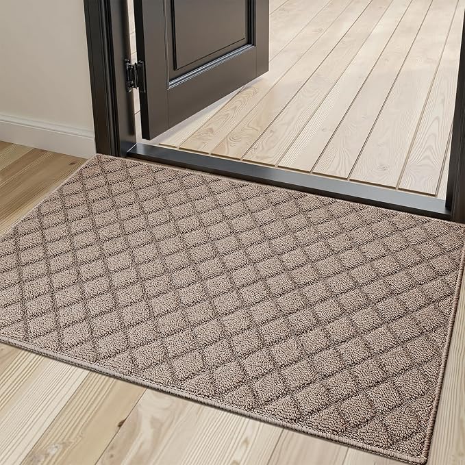 Azadx 2'x3' Front Entryway Door Mat Non Slip Indoor Door mats Washable Entry Mats Welcome Doormat Dirt Trapper for House Entry Low Profile Doormat Indoor Entrance Mat