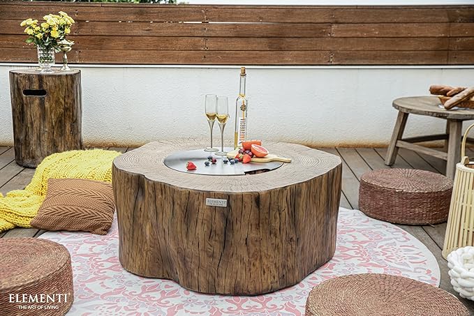 All Fire Table Pit Wind Screens and Stainless Steel Buner Lid from ELEMENTI | ELEMENTI Plus and MODENO (Burner Lid, Round 20.3" SS Lid - 120DS)