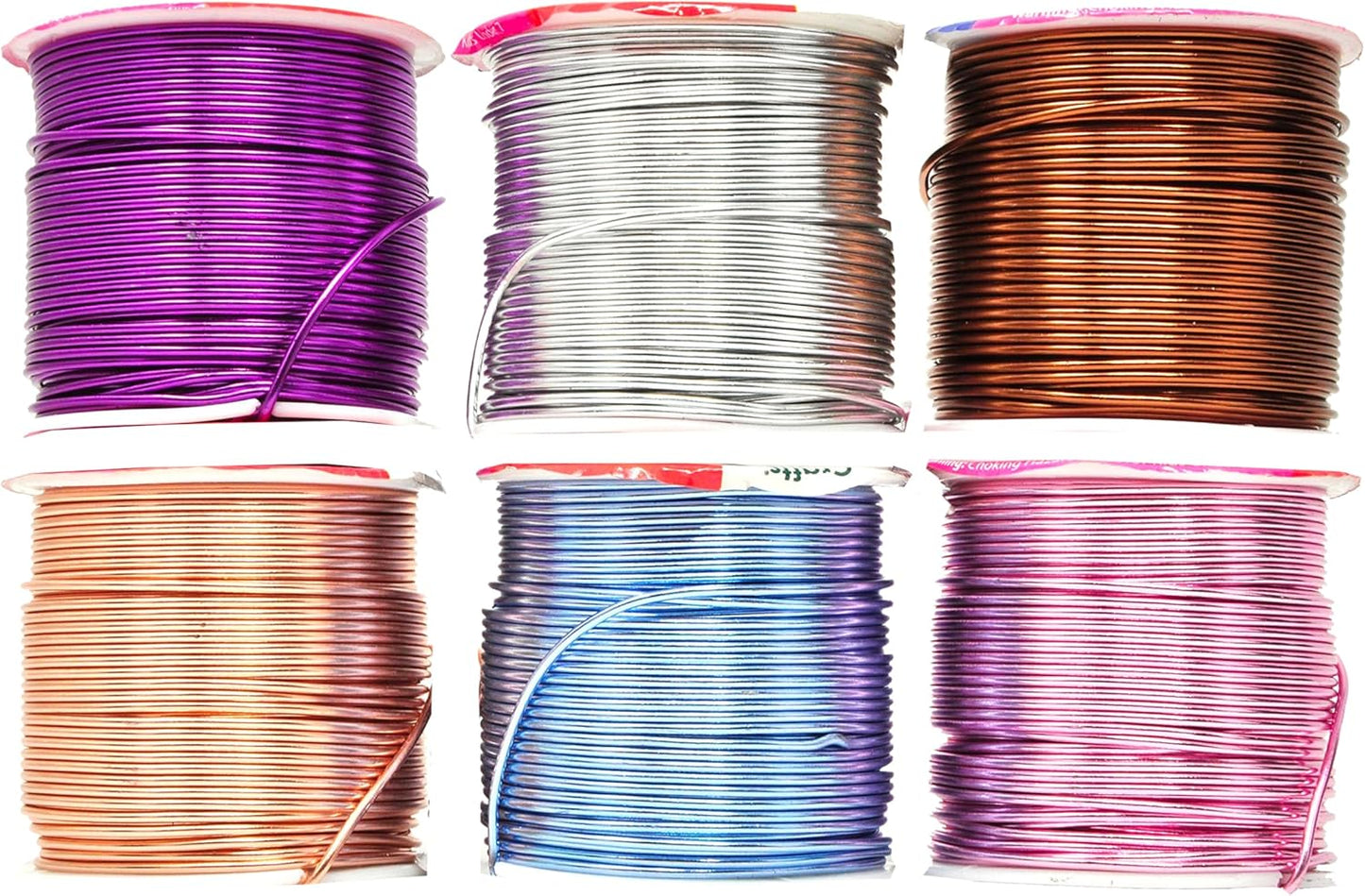 Mandala Crafts 16 Gauge Anodized Aluminum Craft Wire for Jewelry Making – 390 FT Colored Flexible Silver Copper Purple Pink Brown Ice Blue Wire - Bendable for Bonsai Armature Crafting Sculpting