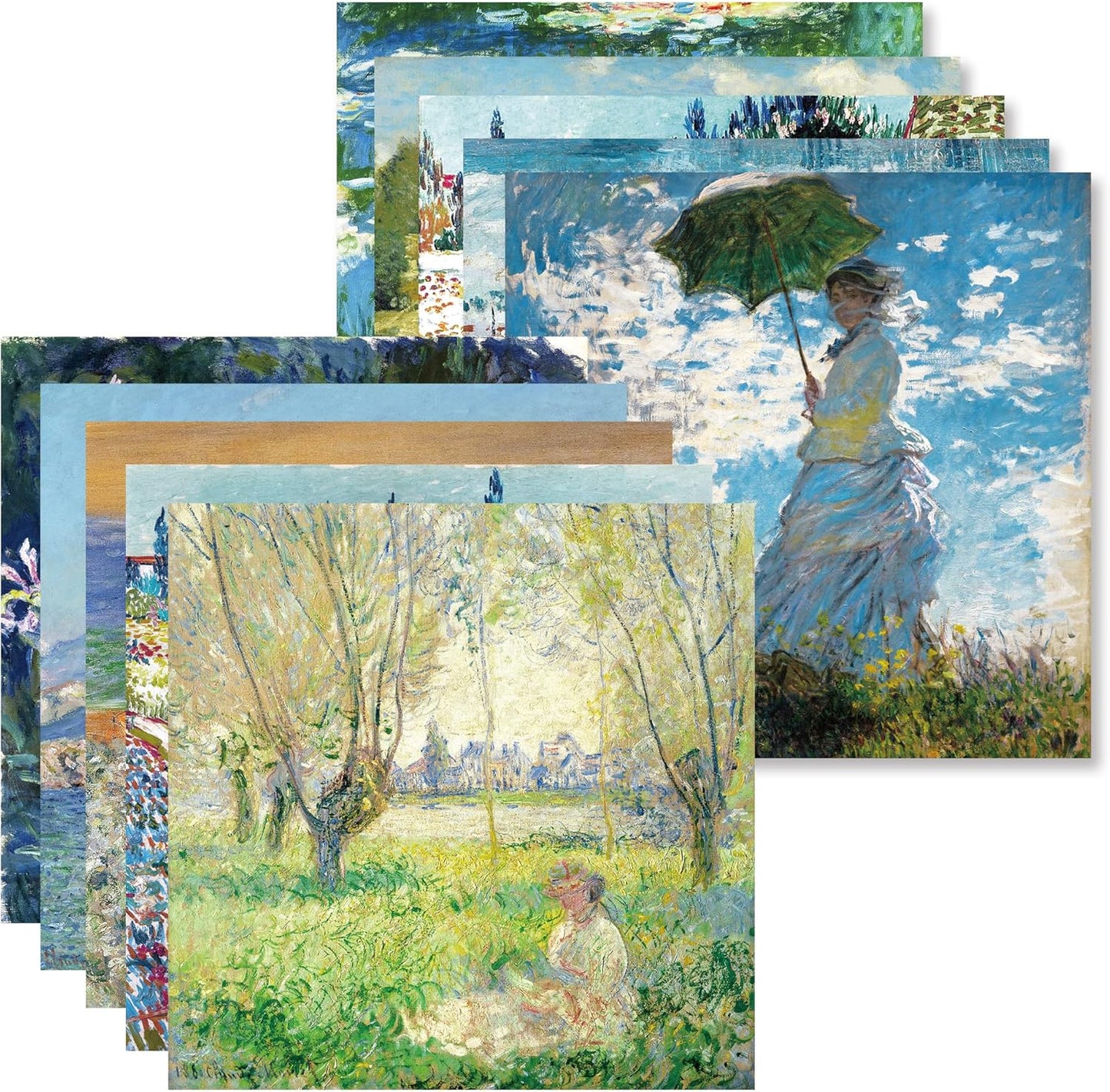 Origami Paper Kit 50 Sheets 6 Inch Square Double Sided Color 10 Vivid Colors for Hand Crafts Origami Paper Arts Creativity.Monet