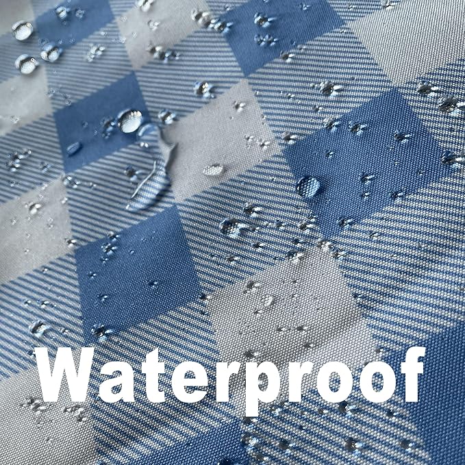 Waterproof Plaid Tablecloth Fabric - Oblong 52x70 Inch Classic Buffalo Tartan Table Cloth for Indoor/Outdoor Use - Washable Tabletop Cover for Dinner, BBQs, and Parties