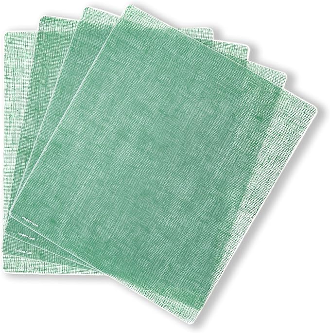 modern-twist 14 x 16 Silicone Placemat, BPA, PVC-Free Table Mat, Dishwasher Safe, Linen Print in Pine, Pack of 1