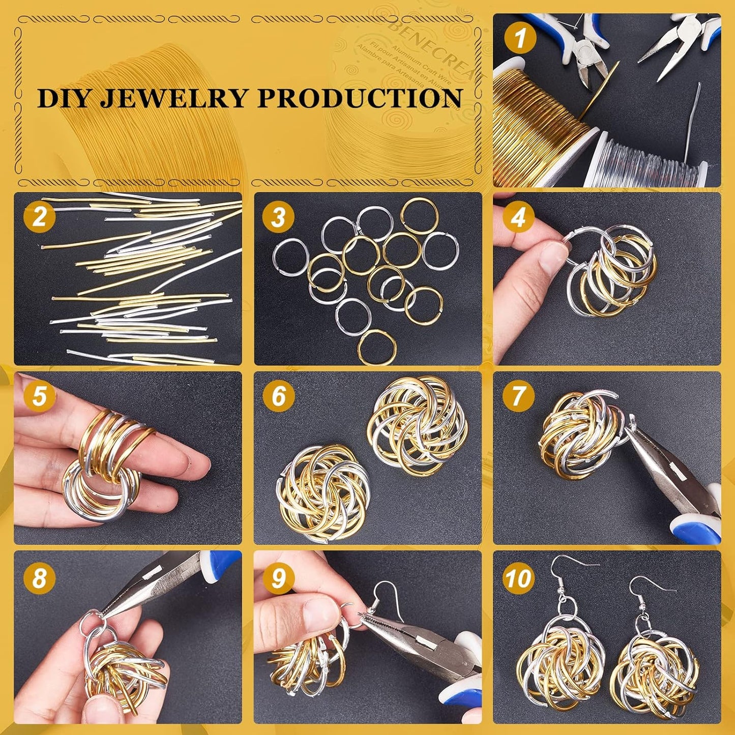 BENECREAT 18 Gauge Aluminum Wire 492FT Anodized Black Bendable Craft Wire for Beading Jewelry Craft Making, Plant Gardening, Sculpting Model Making