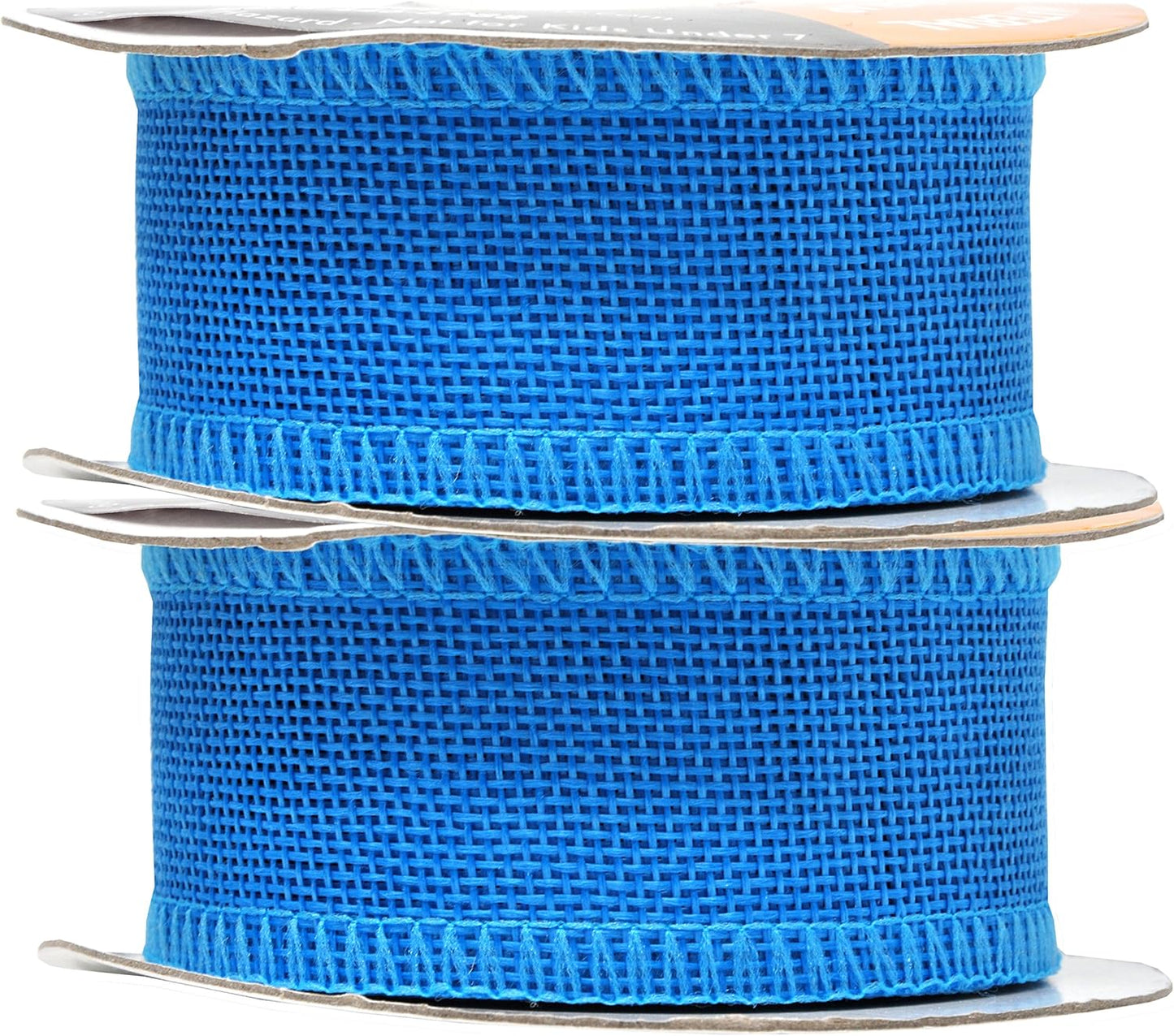 Mandala Crafts Sky Blue Burlap Ribbon 1.5 Inches Wide Jute Ribbons for Crafts - 20 Yds Roll Rustic Burlap Wrap Trim Ribbons for Wreaths Bows Wedding Party Decoration