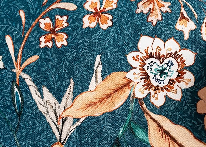 Maison d' Hermine Table Cloth Square Table 100% Cotton 54 x 54 Inches Fall Tablecloth Reusable Everyday Use for Thanksgiving Christmas Decorations Dining Farmhouse Party (Luxury Loft - Dark Teal)