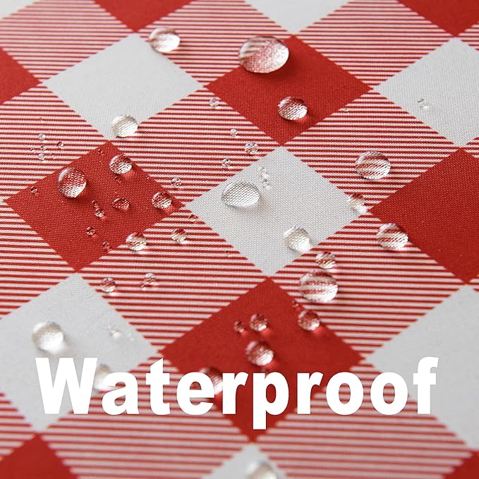 Classic Gingham Buffalo Tablecloth Fabric - Oblong 90x156 Inch Water Proof Checkered Table Cloth for Indoor Outdoor - Table Cover for Birthday, Picnics, BBQs, and Parties