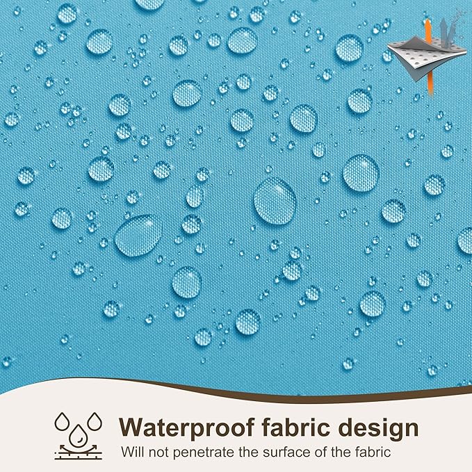 HolidayIdeas Outdoor Patio Curtains Waterproof with Rod Pocket 4 Pcs 54x95 Inch- Weatherproof Balcony Outdoor Curtains for Apartments,Porch, Gazebo, Pergola, Sliding Glass Door, Teal