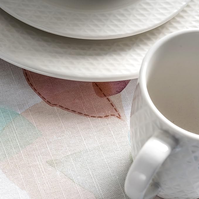 Maison d' Hermine Table Cloth Round Table 100% Cotton 63 Inches Tablecloth Reusable Decorative Everyday Use for Dining Room, Farmhouse, Home, Party, Festive & Wedding Spring Summer - Summer Picnic