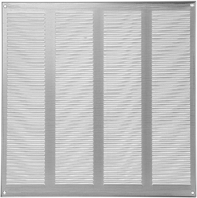 Repa Market Air Vent Cover 16x16 Inch (Outer Dimensions) Galvanized Steel Louvered Grill Cover with Mesh Screen/Wall or Ceiling Vent/HVAC Register for Indoor and Outdoor Ventilation