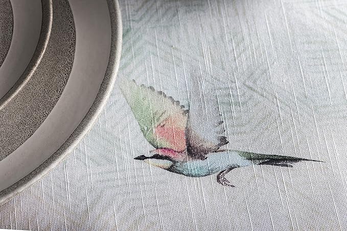 Maison d' Hermine Table Cloth Square Table 100% Cotton 54 x 54 Inches Tablecloth Reusable Decorative Everyday Use for Dining Room, Farmhouse, Home Party, Festive & Wedding Spring Summer - Flying Birds