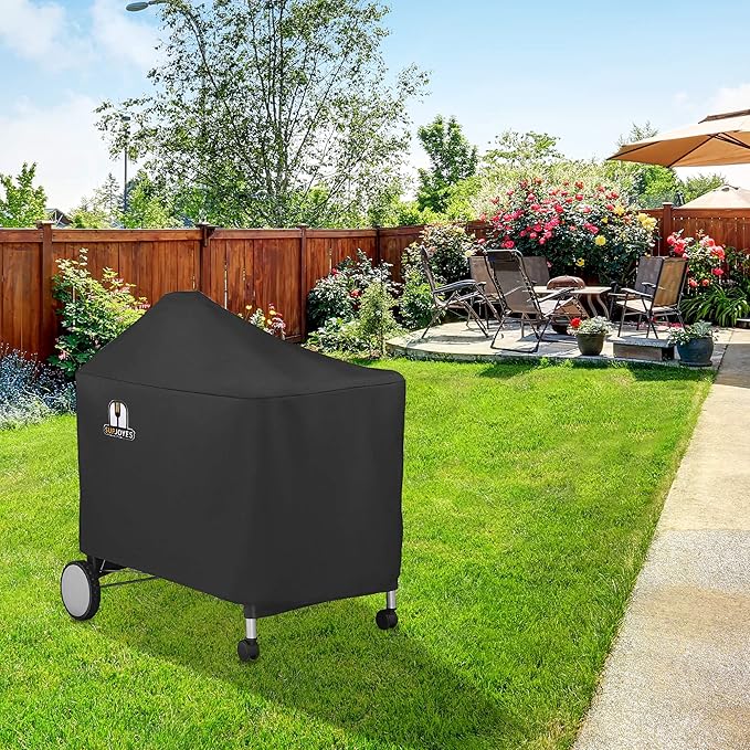 SUPJOYES Grill Cover for Weber Performer Deluxe Charcoal, 22 Inch BBQ Covers, Heavy Duty Waterproof Accessories for Weber Performer Charcoal