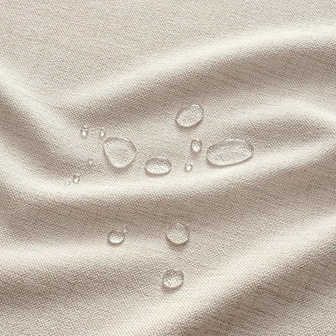 MIULEE Grayish White Linen Polyester Tablecloth 60x104 Inch Spring Rectangle Table Cloth Waterproof,Stain Resistant & Wrinkle Resistant for Dining Party Wedding