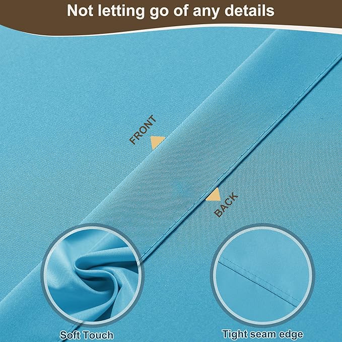 HolidayIdeas Outdoor Patio Curtains Waterproof with Rod Pocket 6 Pcs 54x95 Inch- Protect Privacy & Weatherproof Balcony Outdoor Curtains for Apartments,Porch, Gazebo, Pergola,Teal