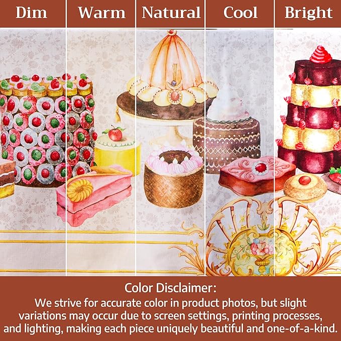 Maison d' Hermine Premium Table Cloth Rectangle Table 100% Combed Cotton 120 x 70 Inches Tablecloth Reusable Decorative for Dining Room, Farmhouse, Home, Party, Festive & Wedding - Pastries