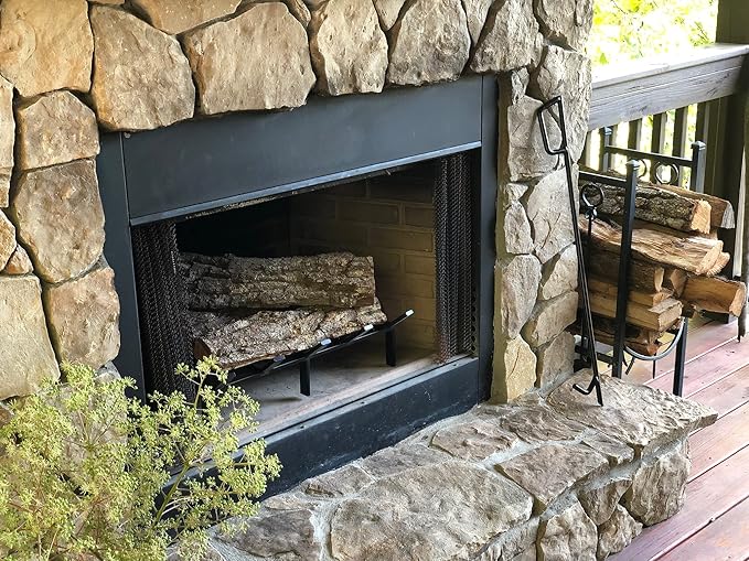SteelFreak Heavy Duty Steel Fireplace Grate - Made in The USA (18 Inch)