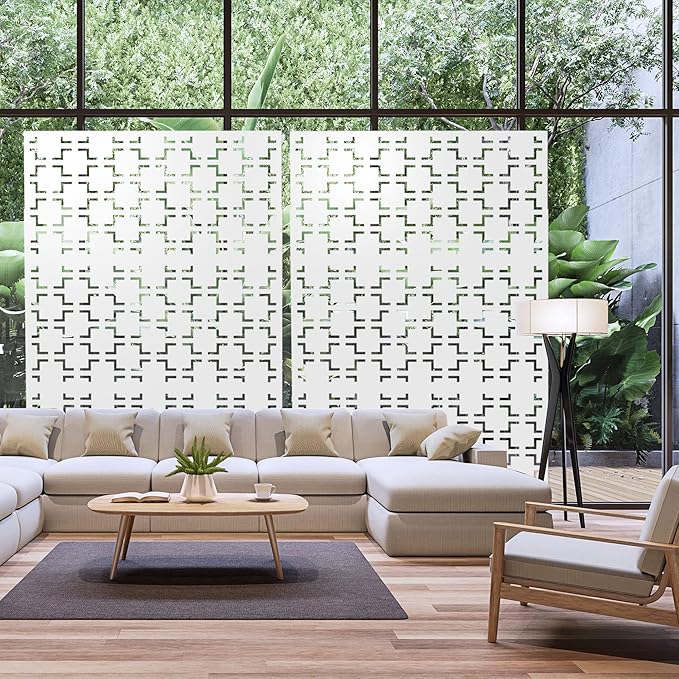 Metal Privacy Screen Outdoor 72" H×47" W,Freestanding Decorative Privacy Screen for Balcony Yard&Garden,Privacy Fence-White&Square