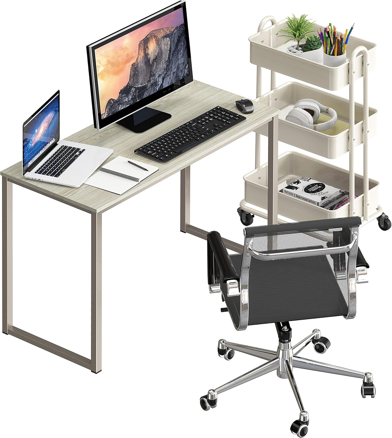SHW Mission 32-Inch Home Office Computer Desk, Maple