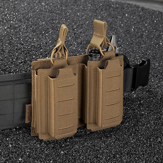 EXCELLENT ELITE SPANKER Tactical Open-Top Single/Double/Triple Molle Mag Pouch for Pistol Mag Pouch Tactical Bag Accessories Holder